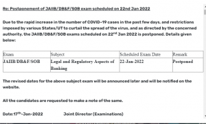 JAIIB Exam 2022 Postponed: Check Exam Dates – Home_4.1