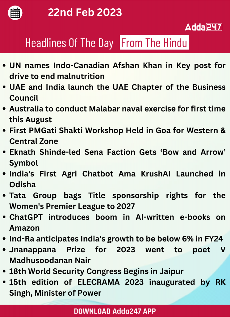 Daily Current Affairs 22nd February 2023 – Home_26.1