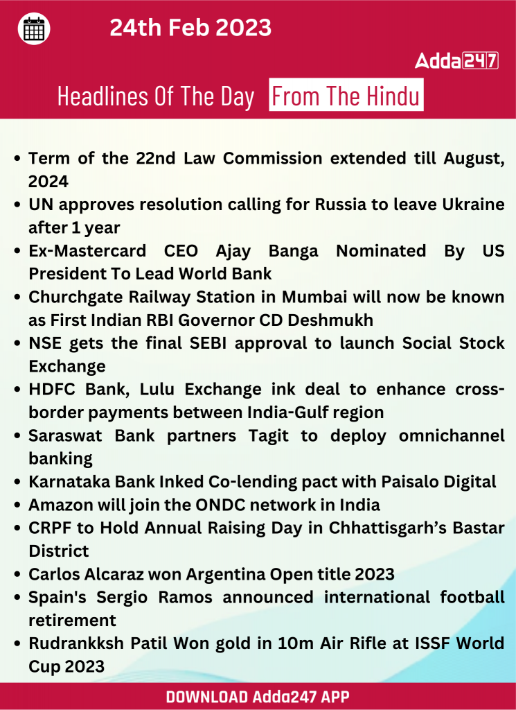 Daily Current Affairs 24th February 2023 – Home_22.1