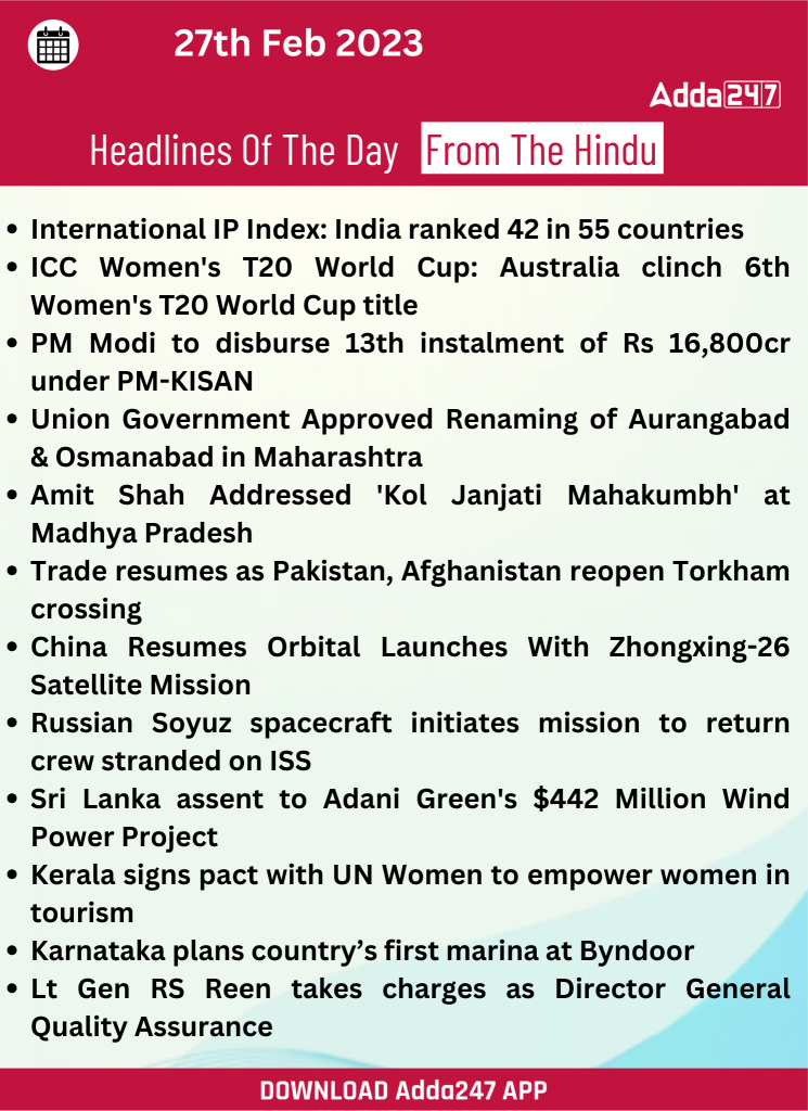 Daily Current Affairs 27th February 2023 – Home_26.1