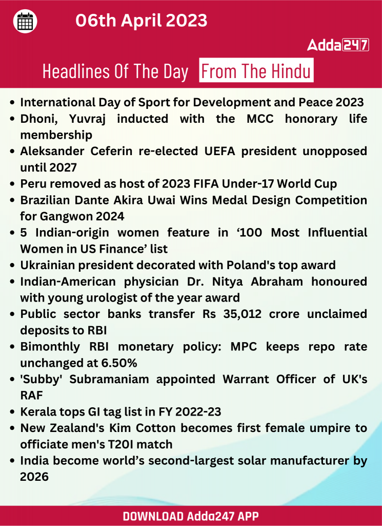 Daily Current Affairs 06th April 2023 – Home_22.1