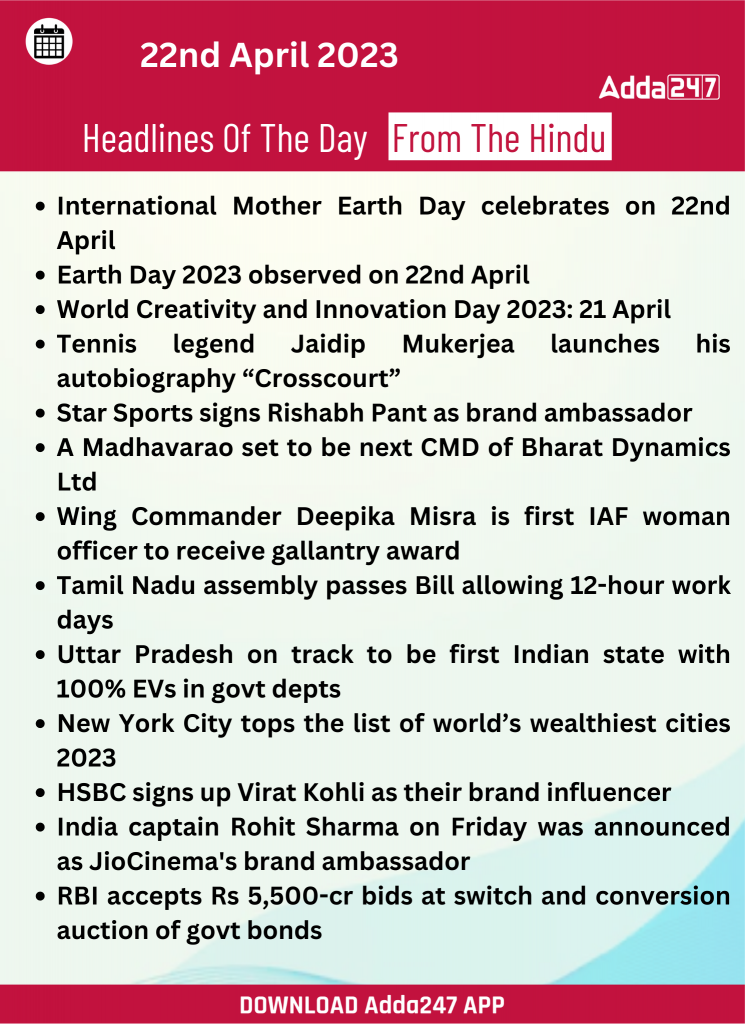 Daily Current Affairs 22nd April 2023 – Home_20.1
