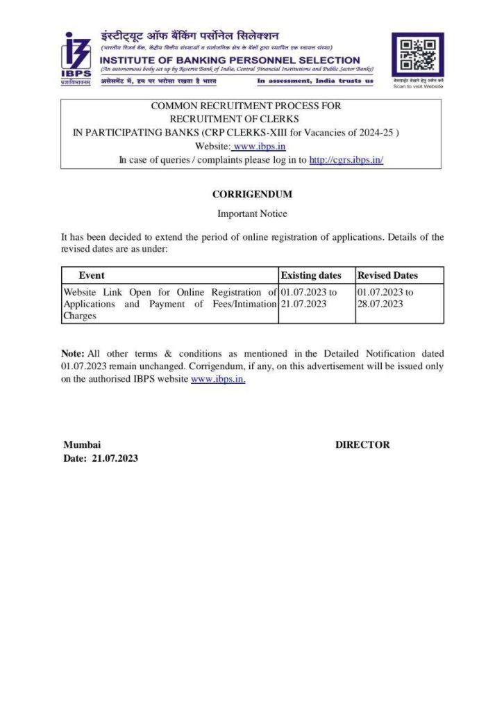 IBPS Clerk 2023 Notification Out, Exam Date, Apply Online For 4545 Posts Extended_50.1