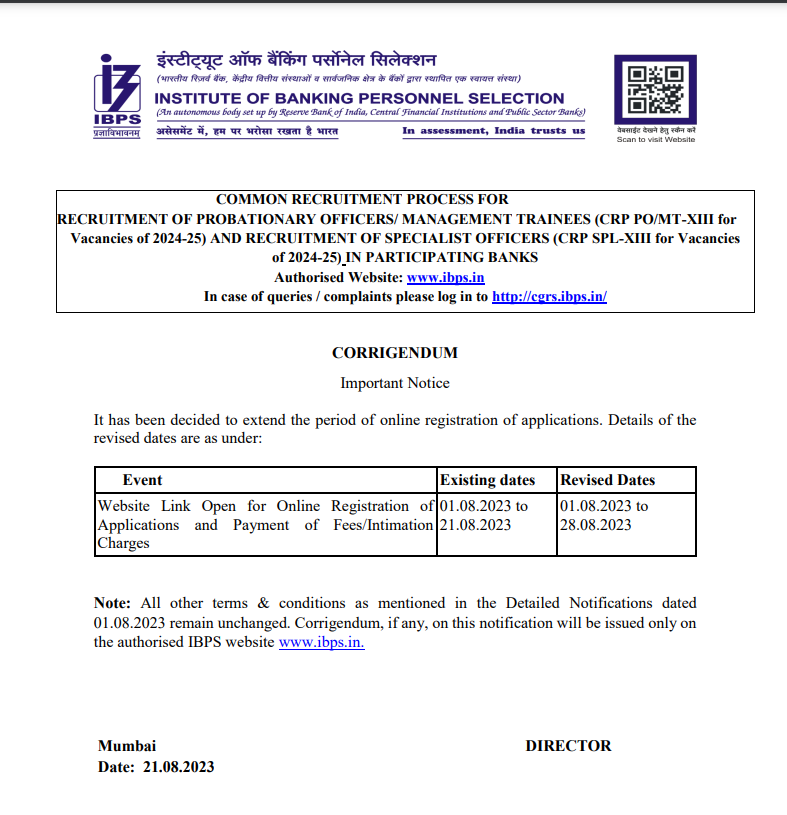 IBPS PO Apply Online 2023, Last Date To Apply Online Extended_50.1