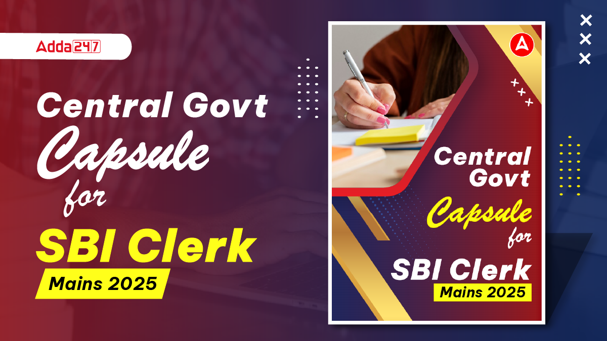 Schemes Capsule for SBI Clerk Mains 2025