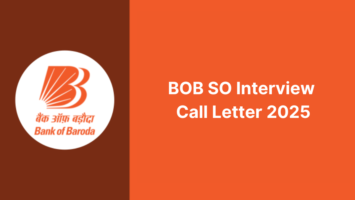BOB SO Interview Call Letter 2025