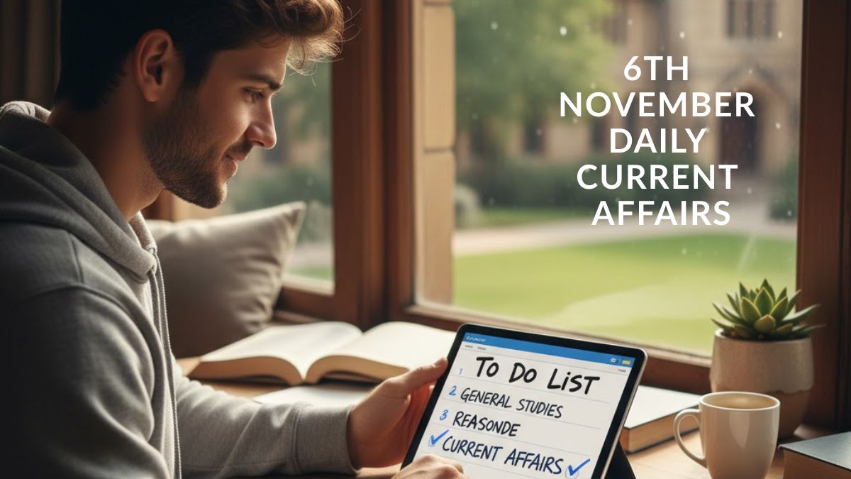 Daily Current Affairs: 6th November, 2025
