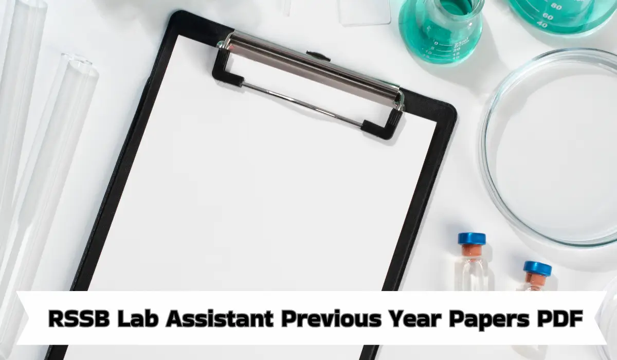 RSSB Lab Assistant Previous Year Papers PDF