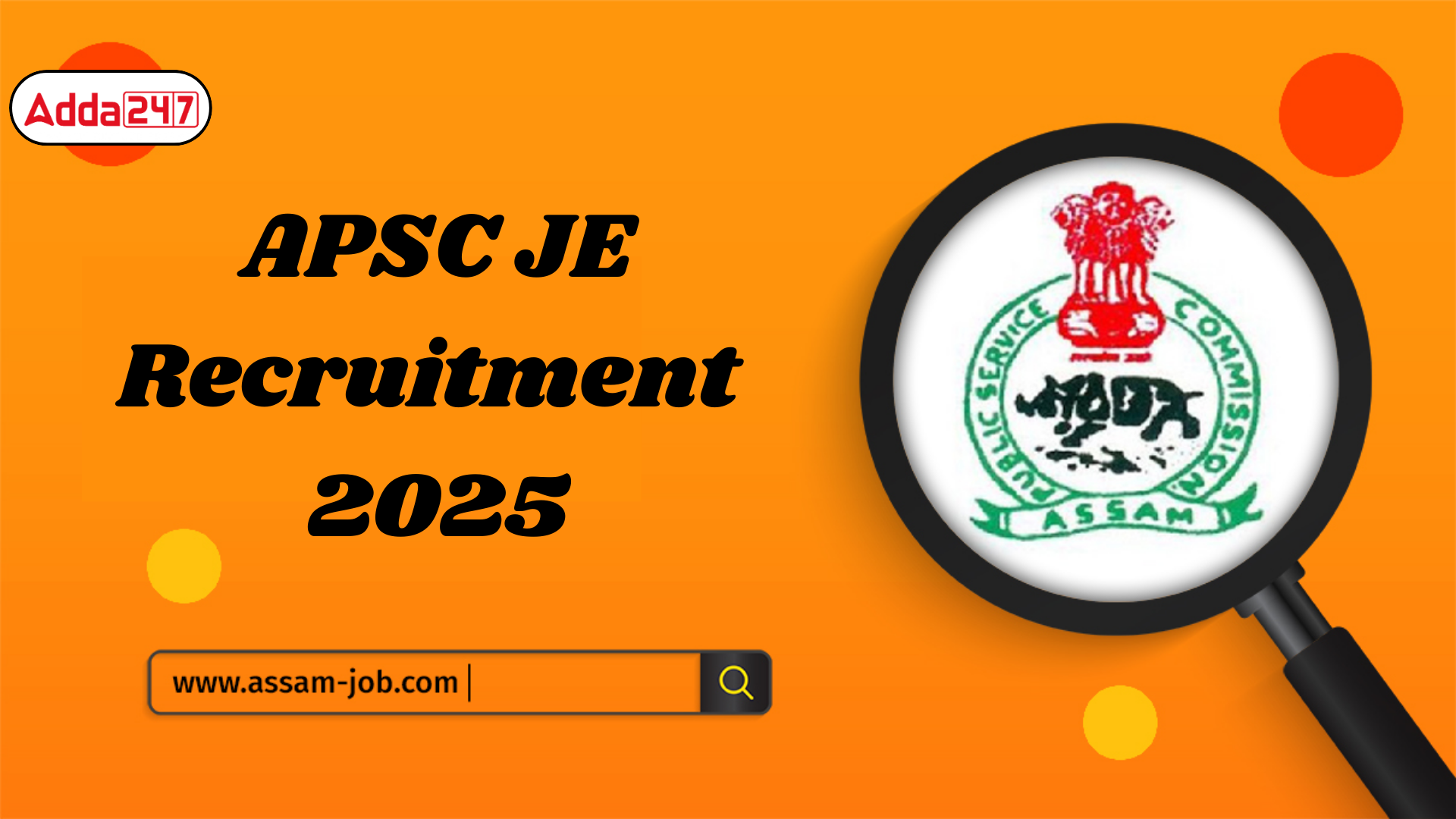 APSC JE Recruitment 2025