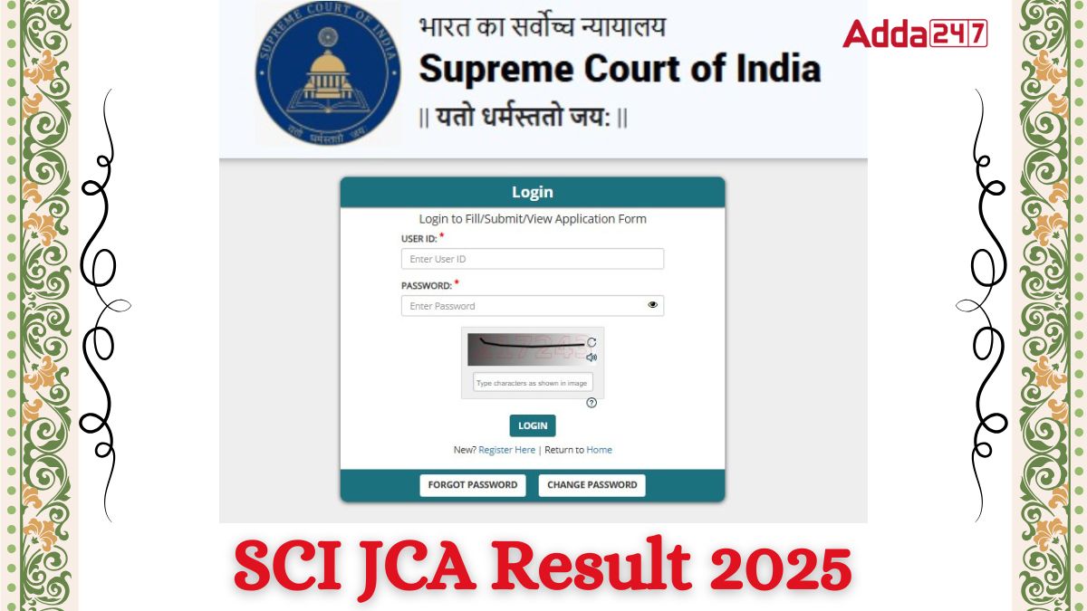 SCI JCA Result 2025