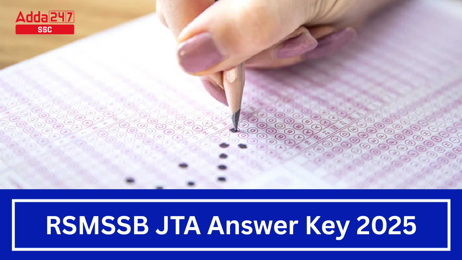 RSMSSB JTA Answer Key 2025