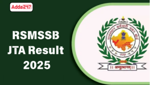 RSMSSB JTA Result 2025
