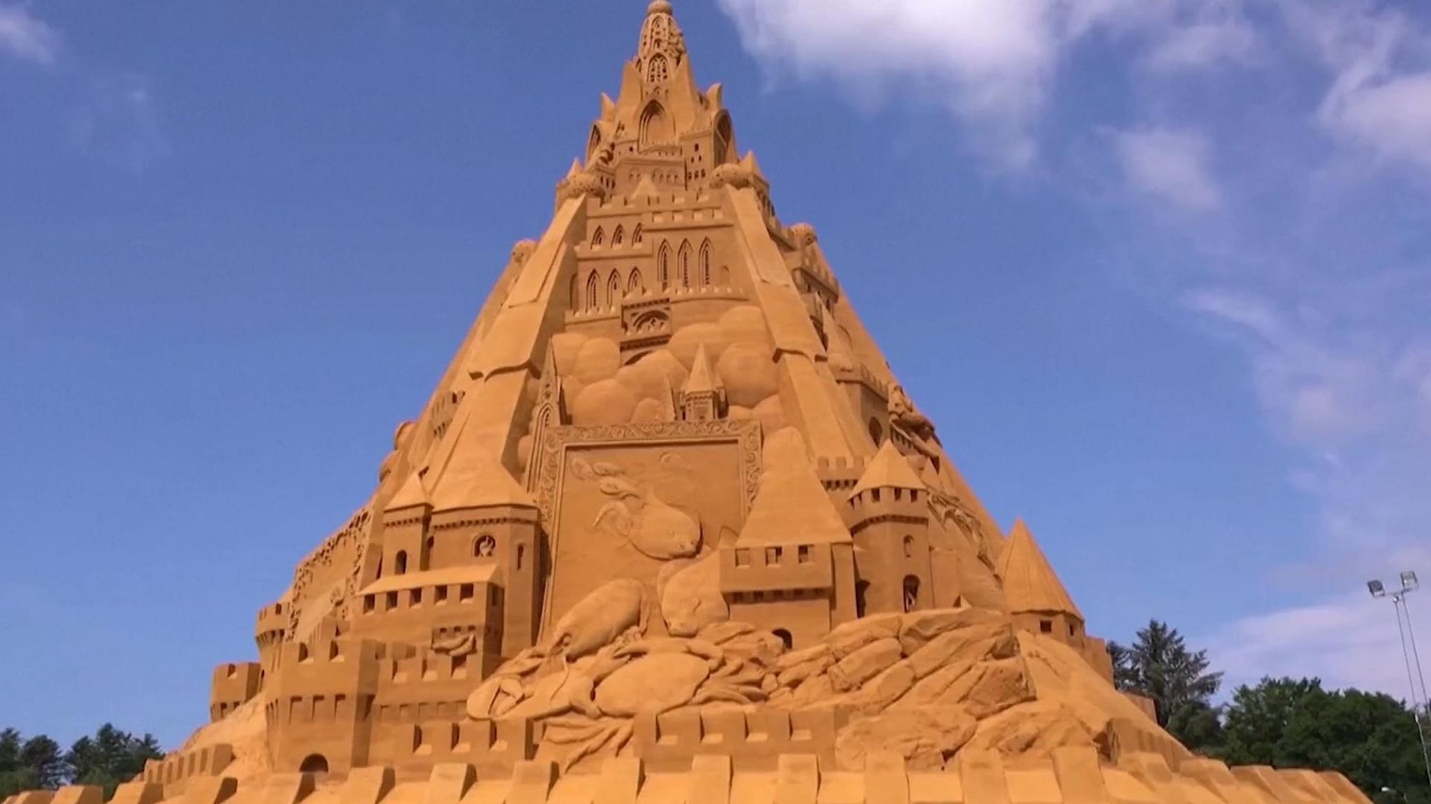 World's tallest sandcastle constructed in Denmark