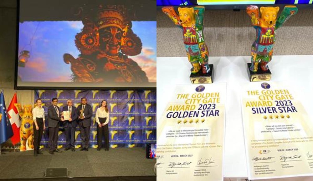 India received Golden & Silver Star at 'Golden City Gate Tourism Awards