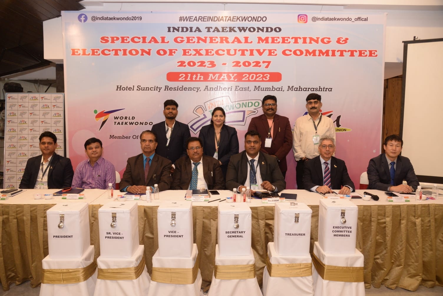 Namdev Machko Namdev Shirgaonkar elected unopposed President of Taekwondo India