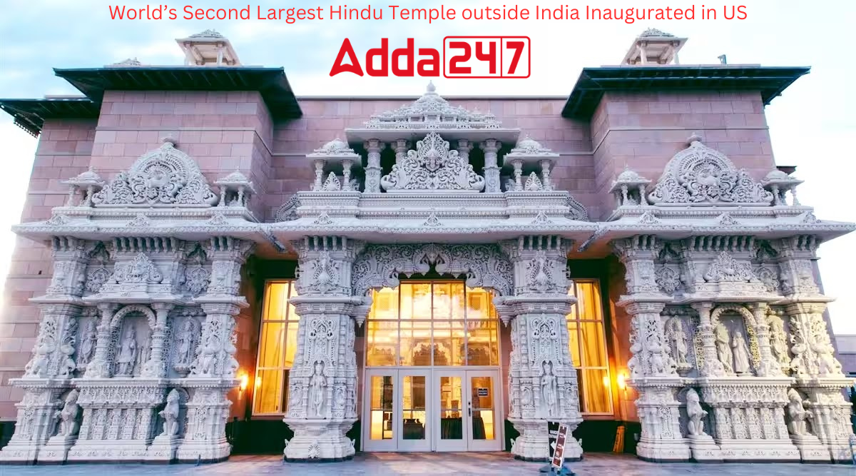 World's Second Largest Hindu Temple outside India Inaugurated in US
