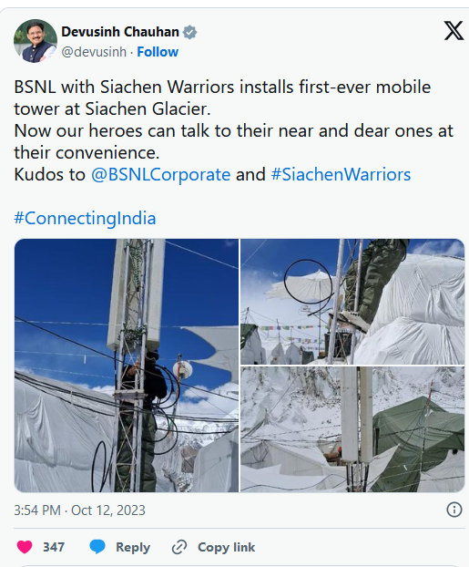 First Ever Mobile Tower Installed At Siachen Glacier By The Indian Army_3.1