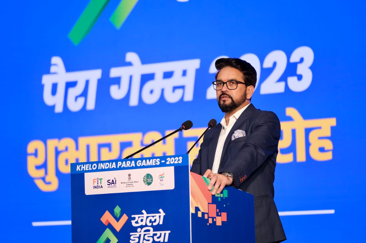 Anurag Singh Thakur launches Khelo India Para Games 2023 logo and Mascot Ujjwala