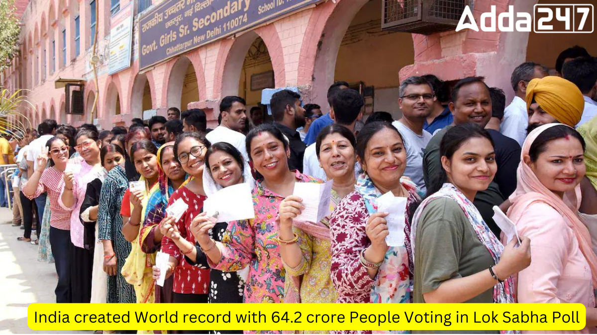 India created World record with 64.2 crore People Voting in Lok Sabha Poll