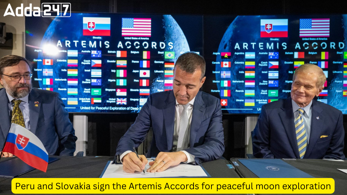 Peru and Slovakia sign the Artemis Accords for peaceful moon exploration