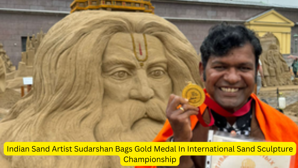 Indian Sand Artist Sudarshan Bags Gold Medal In International Sand Sculpture Championship