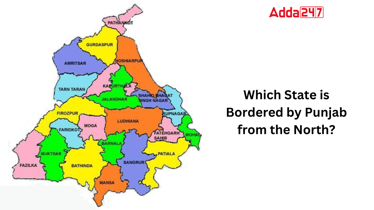 Which State is Bordered by Punjab from the North?