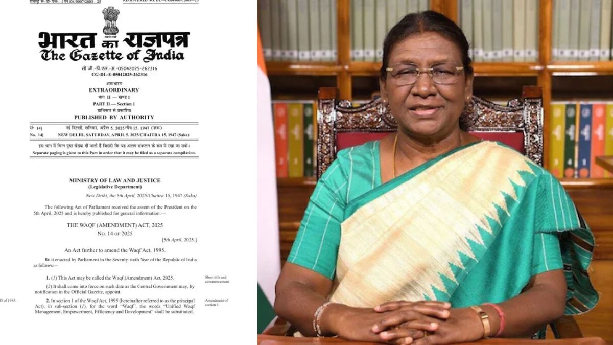 President Droupadi Murmu Gave Assent to Waqf (Amendment) Act, 2025
