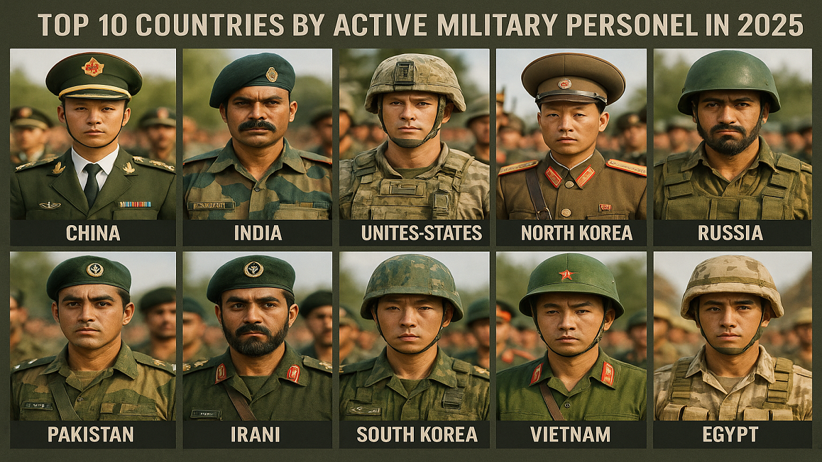 Top 10 Countries by Active Military Personnel in 2025