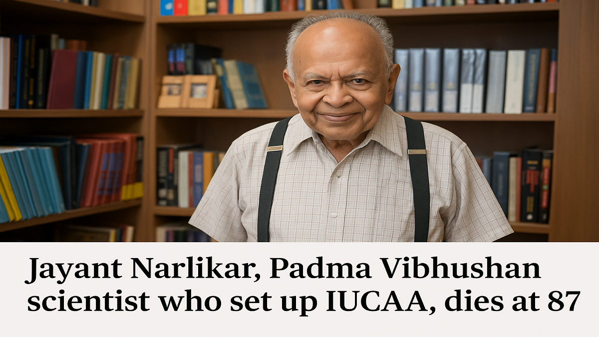 Padma Vibhushan Astrophysicist Jayant Narlikar Passes Away