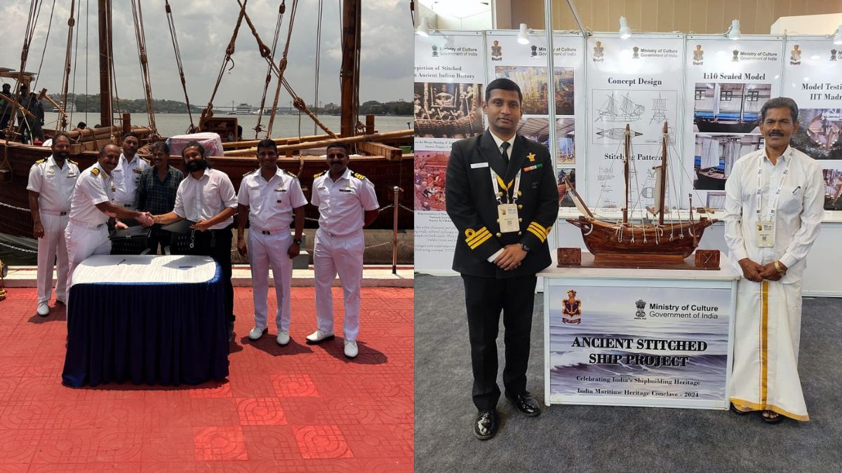 Indian Navy Revives Maritime Legacy with Ancient Stitched Ship Induction