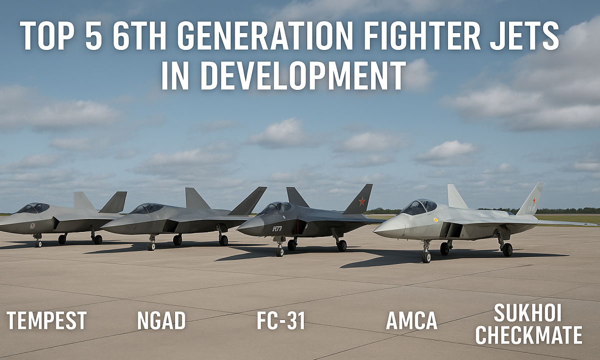 Top 5 6th Generation Fighter Jets in Development: Tempest vs NGAD vs FC-31 vs AMCA vs Sukhoi Checkmate