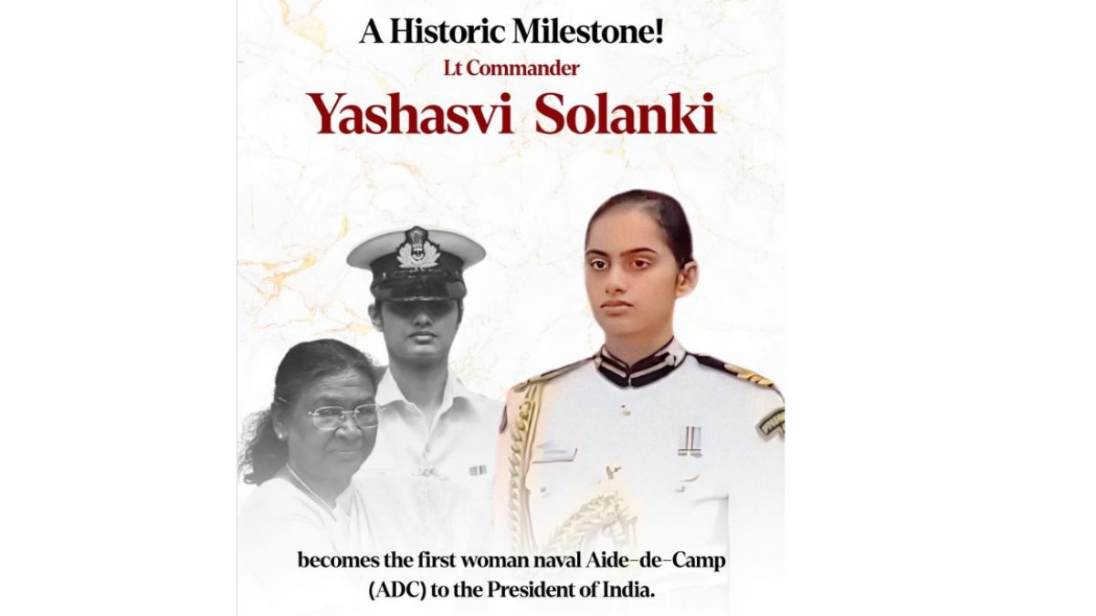 Lt Commander Yashasvi Solankee Becomes First Woman ADC to President of India