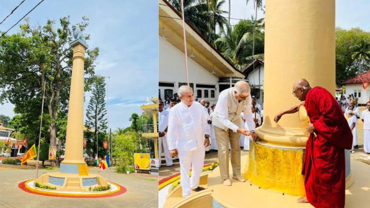 Replica of Ashoka Pillar Unveiled in Waskaduwa, Sri Lanka