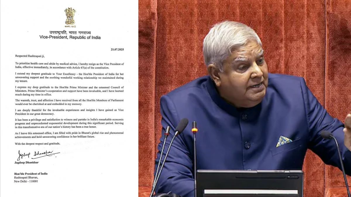 What Is Article 67(a) – Resignation of the Vice President of India