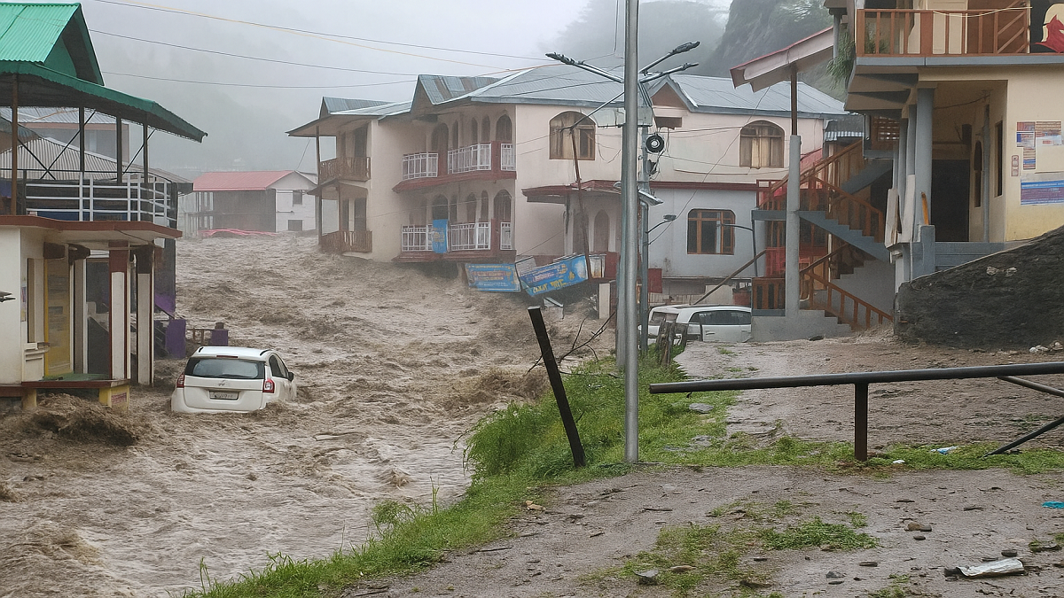 Devastating Flash Flood in Uttarkashi’s Dharali Village after Cloudburst