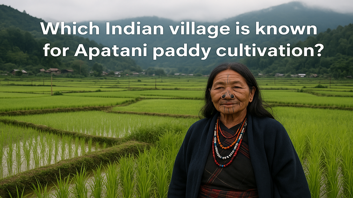 Which Indian Village is Known for Apatani Paddy Cultivation?