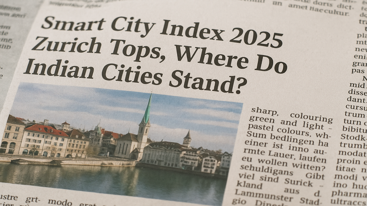 Smart City Index 2025 Rankings: Zurich Tops, Where Do Indian Cities Stand?