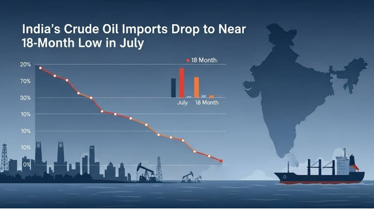India’s Crude Oil Imports Hit 18-Month Low in July
