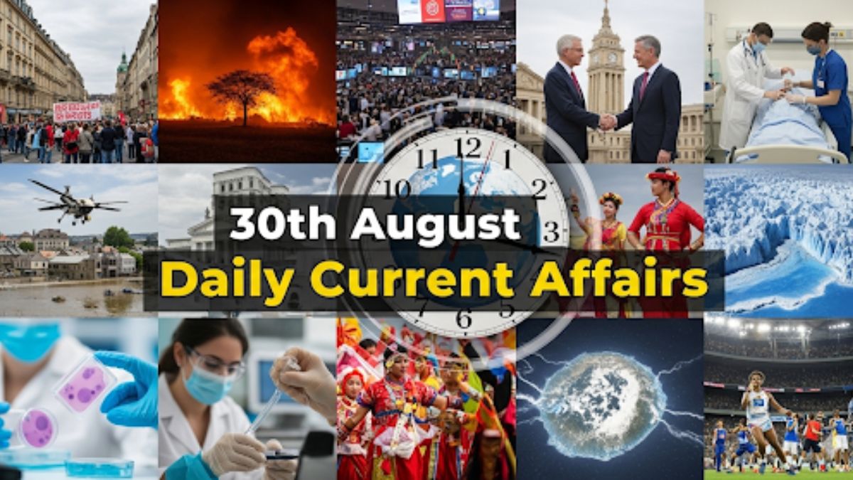 Daily Current Affairs 30th August Daily News Headlines (Daily GK Update)