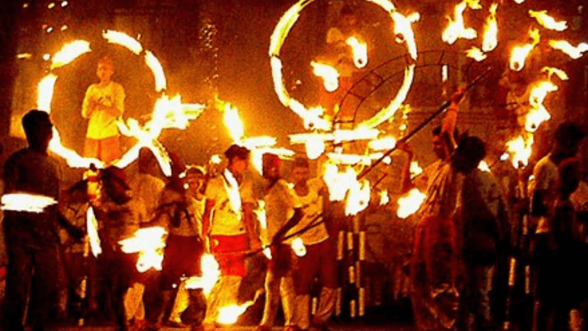 Which Indian Town is Known as the Land of Fire-Breathing Dance?