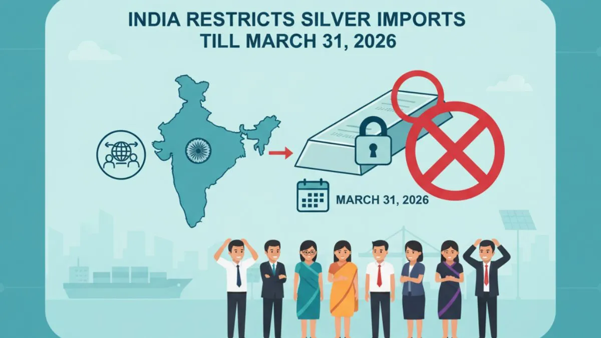 India Restricts Silver Imports Till March 31, 2026