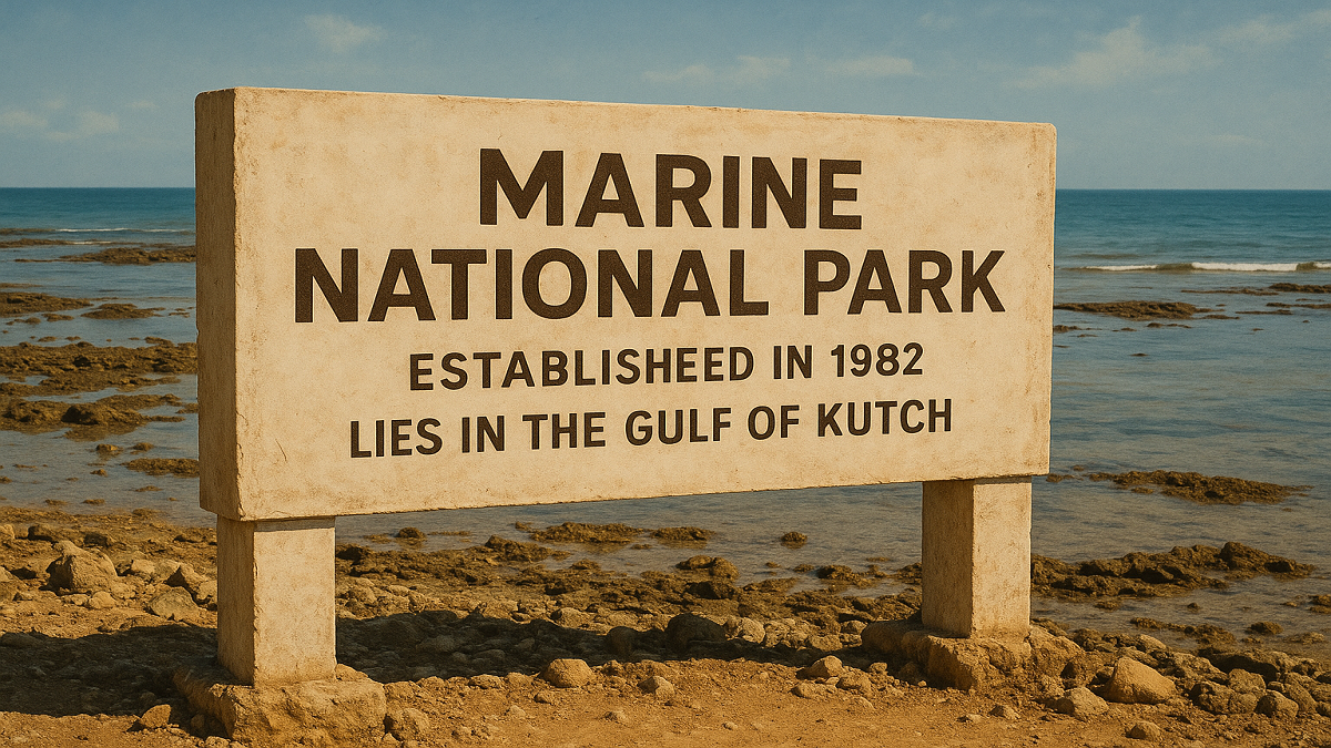 Which National Park, Established in 1982, Lies in the Gulf of Kutch?