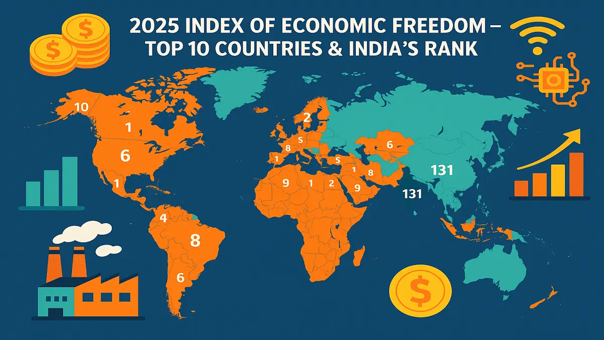 Top 10 Countries in 2025 Index of Economic Freedom – Where Does India Rank?