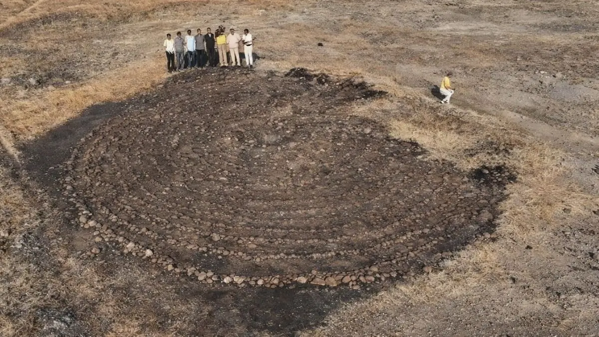 India’s Largest Circular Stone Labyrinth Discovered in Maharashtra