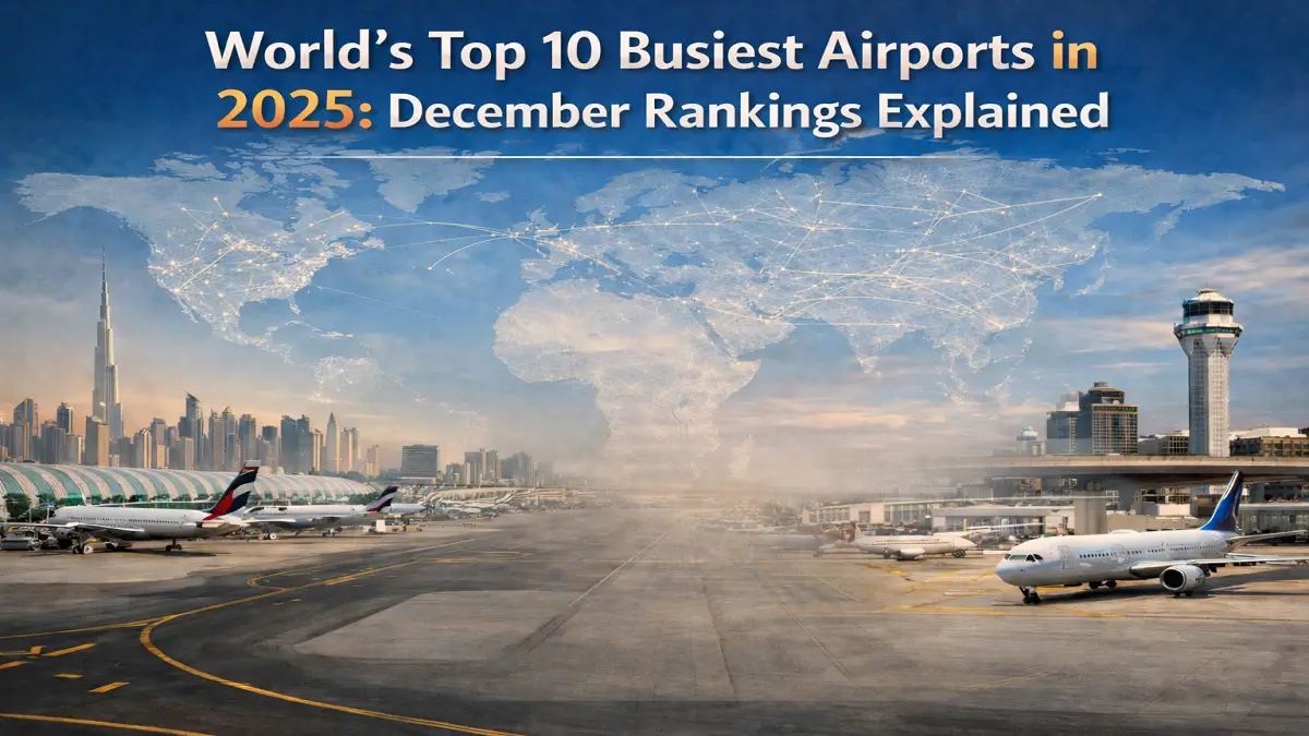 World’s Top 10 Busiest Airports in 2025: December Rankings Explained