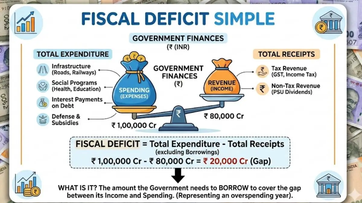 India’s Fiscal Deficit Hits ₹9.8 Trillion, 63% of FY26 Target by January: CGA