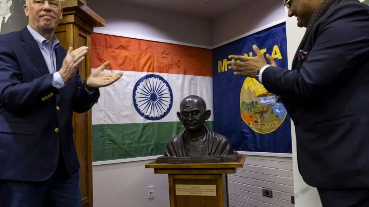 Montana Unveils Its First Mahatma Gandhi Bust at Mike Mansfield Center
