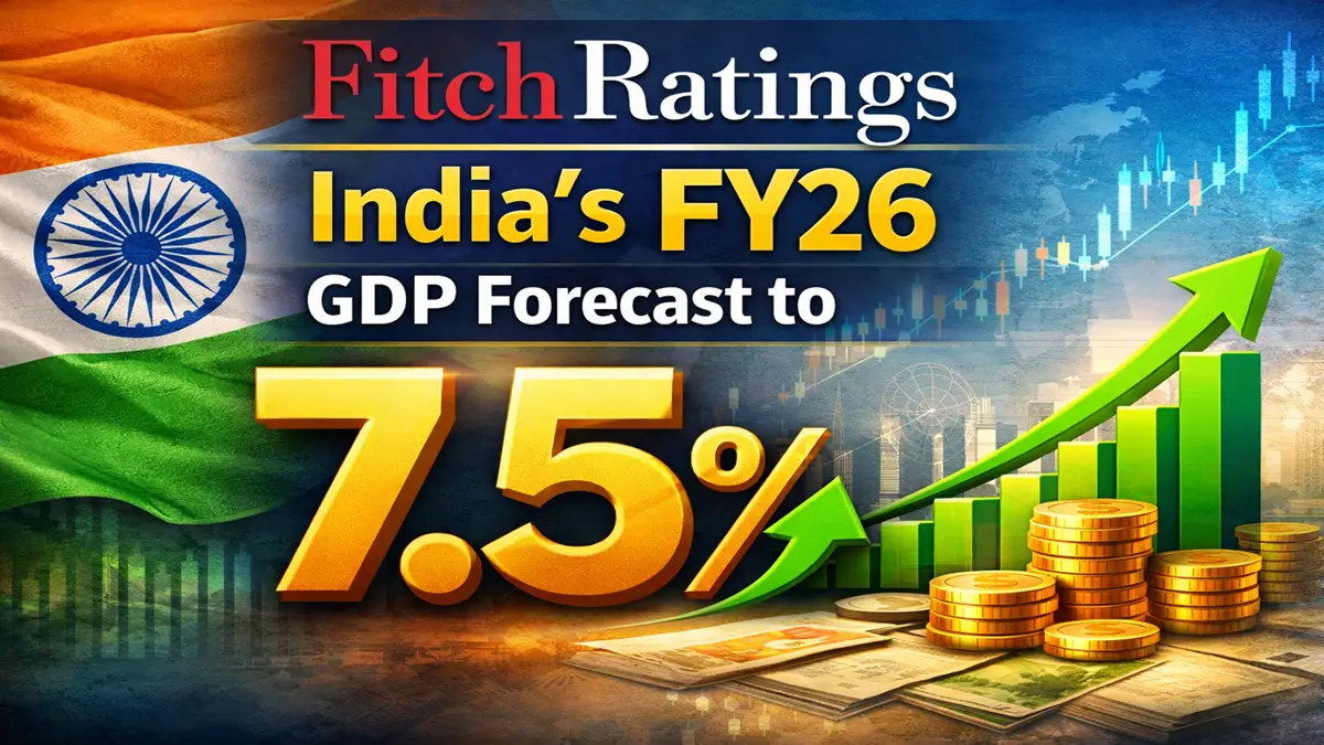 Fitch Raises India’s FY26 GDP Growth Forecast to 7.5% on Strong Domestic Demand