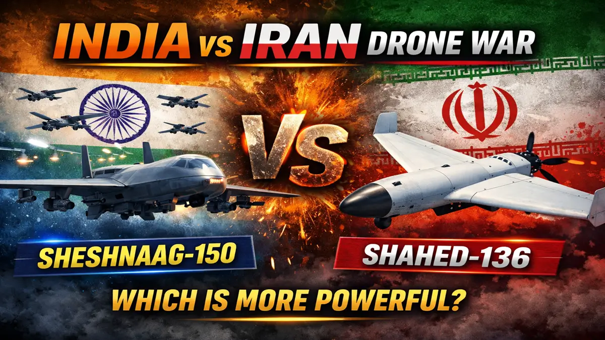 India's Sheshnaag-150 vs Iran’s Shahed-136: Which Swarm Drone is More Powerful?