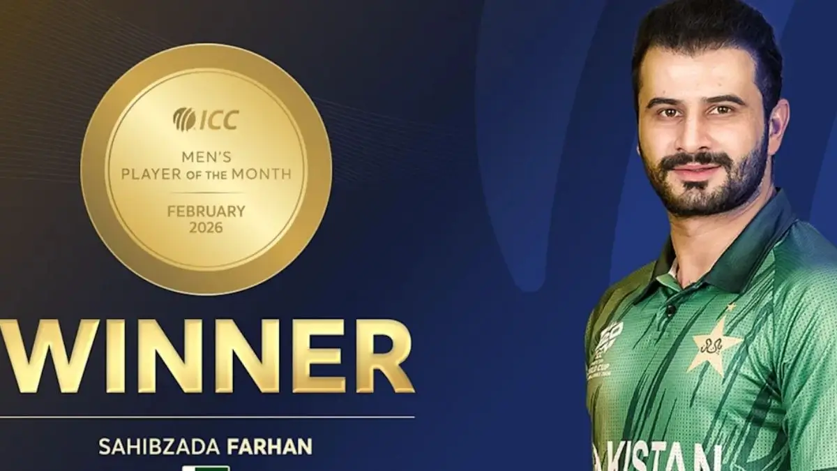 Sahibzada Farhan Wins ICC Player of the Month February 2026